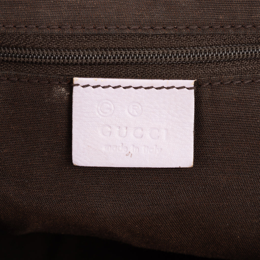 Bolso de hombro grande hobo de piel de becerro Guccissima lila