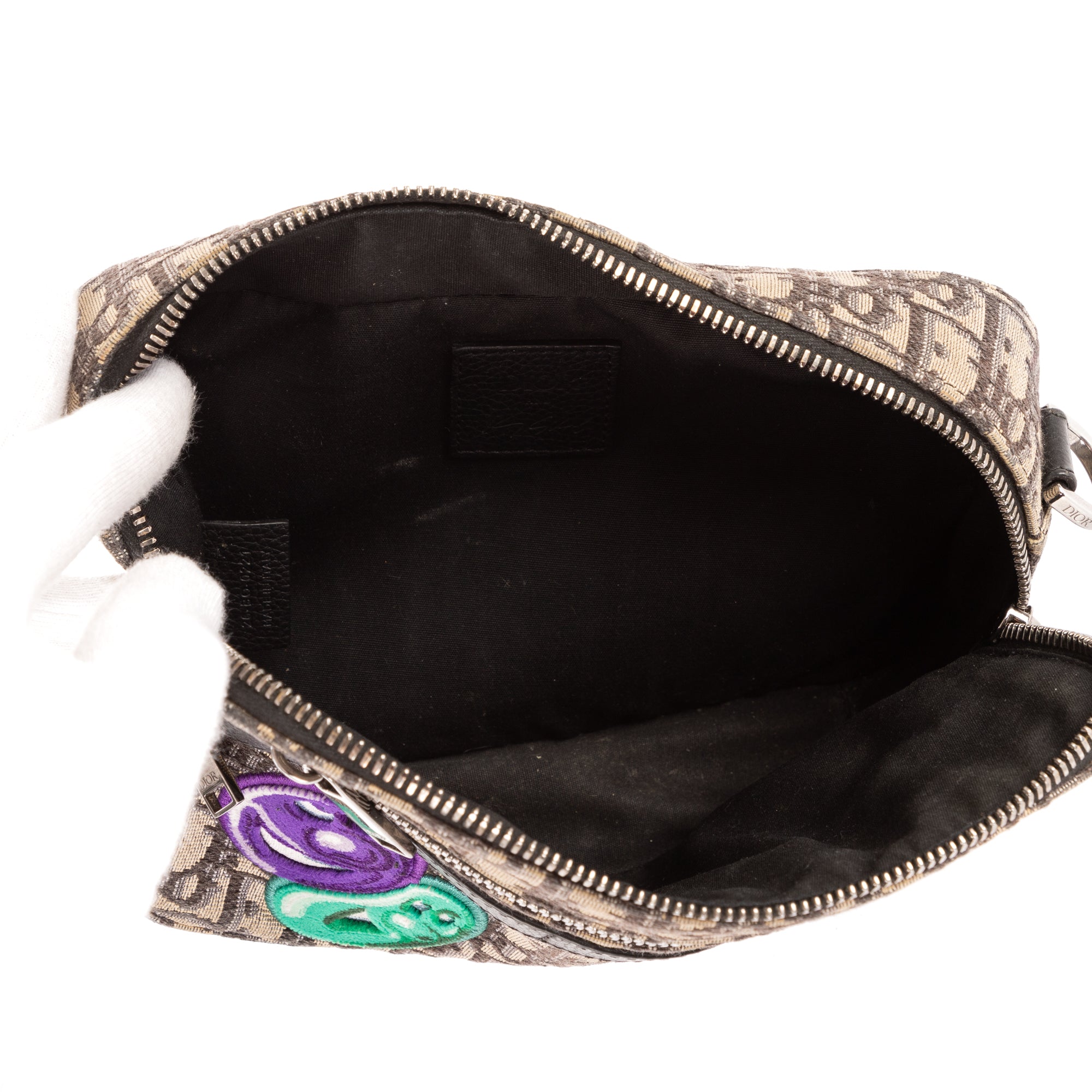 Shoulder Bag Ltd. Ed. Kenny Scharf Messenger Beige Embroidered Oblique