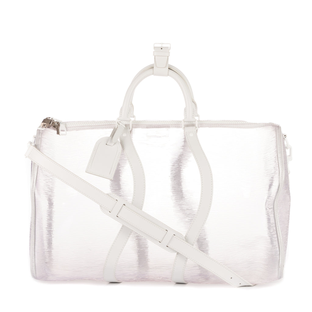 Bolsa de viaje edición limitada Keepall Wavy 50 Epi Plage transparente