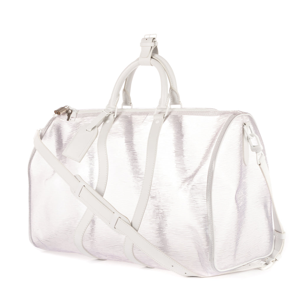 Bolsa de viaje edición limitada Keepall Wavy 50 Epi Plage transparente