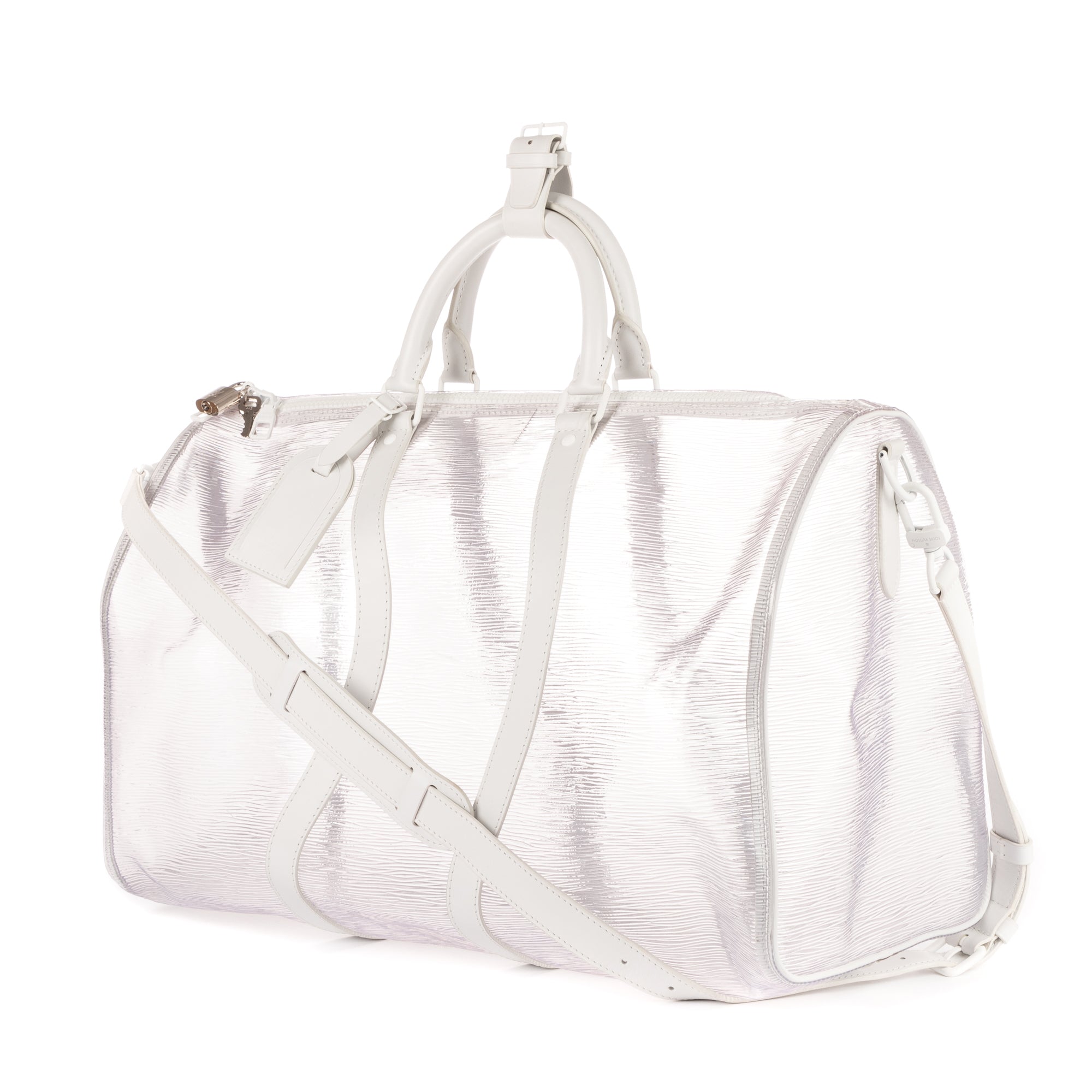 Bolsa de viaje edición limitada Keepall Wavy 50 Epi Plage transparente