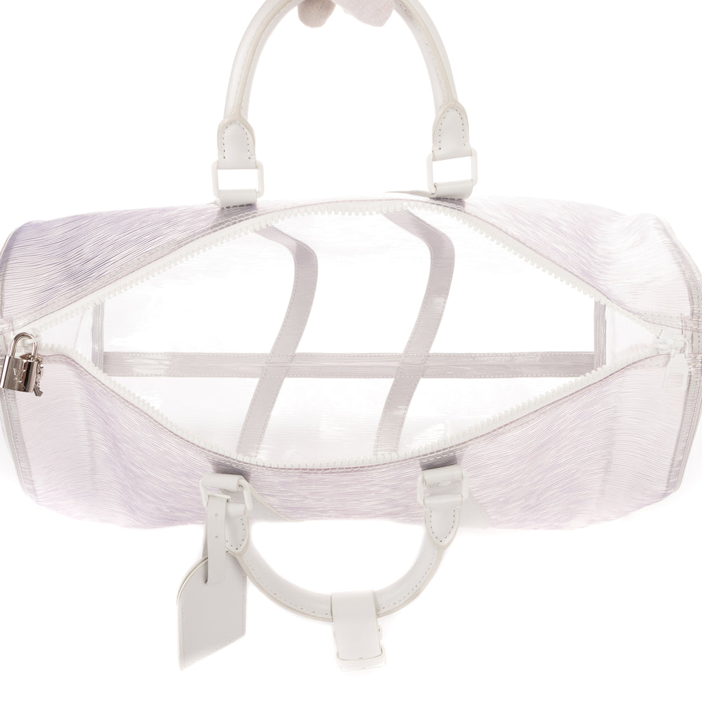 Bolsa de viaje edición limitada Keepall Wavy 50 Epi Plage transparente