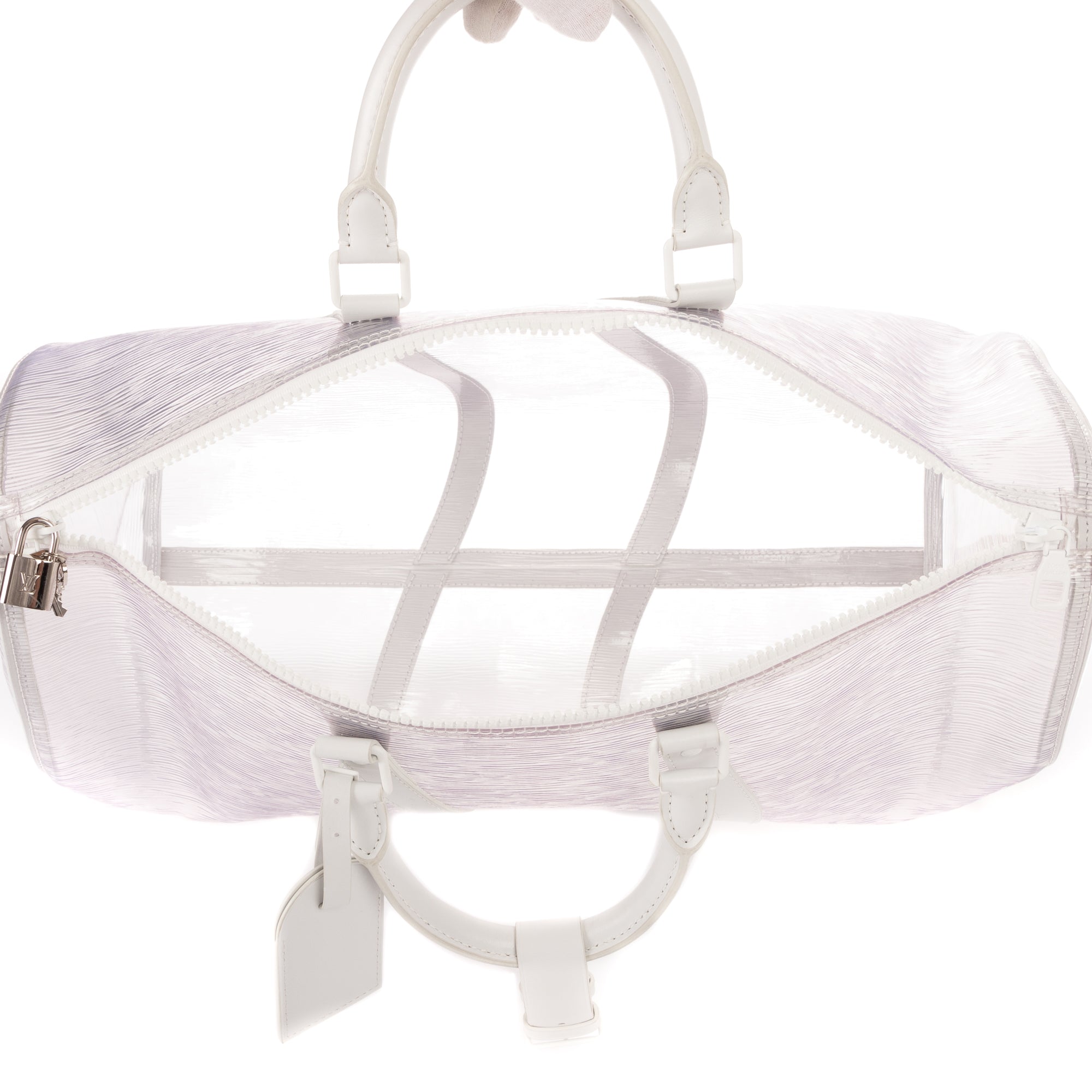 Bolsa de viaje edición limitada Keepall Wavy 50 Epi Plage transparente