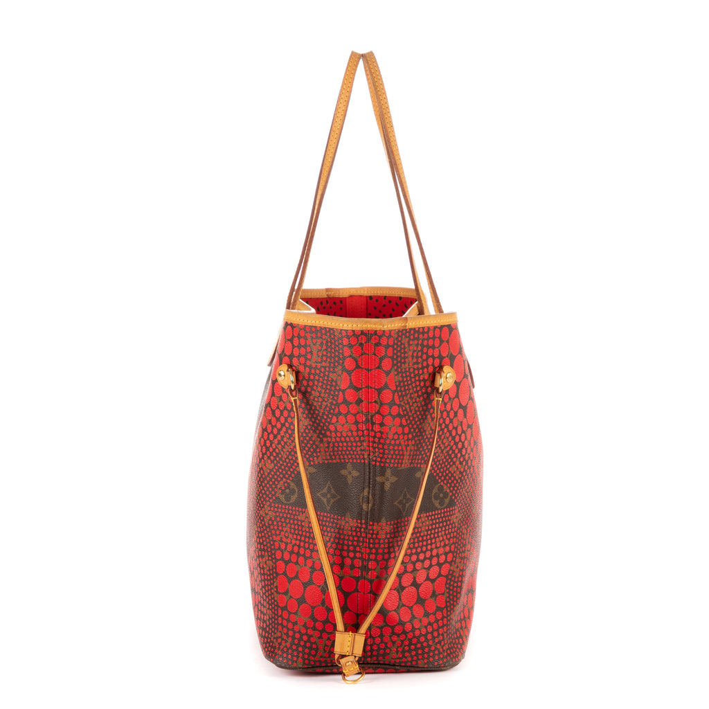 Shoulder Bag Ltd. Ed. Neverfull Kusama Yayoi MM Brown Monogram Infinite Dots