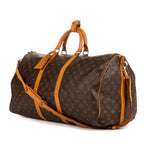Travel Bag Keepall Bandouliere 55 Brown Monogram Canvas