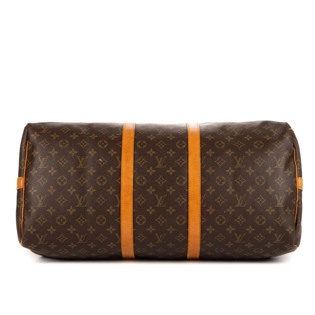 Travel Bag Keepall Bandouliere 55 Brown Monogram Canvas
