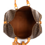 Travel Bag Keepall Bandouliere 55 Brown Monogram Canvas