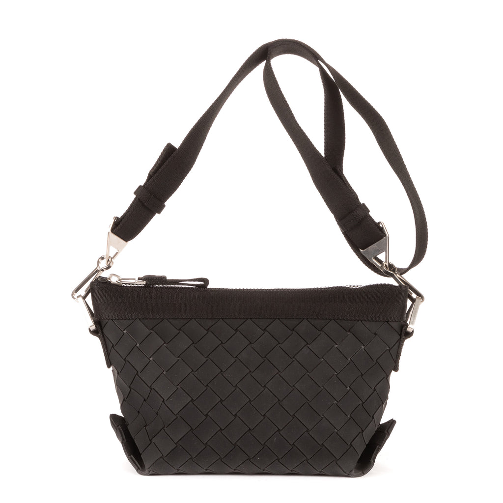 Shoulder Bag Blaster Black Intreccio Rubber