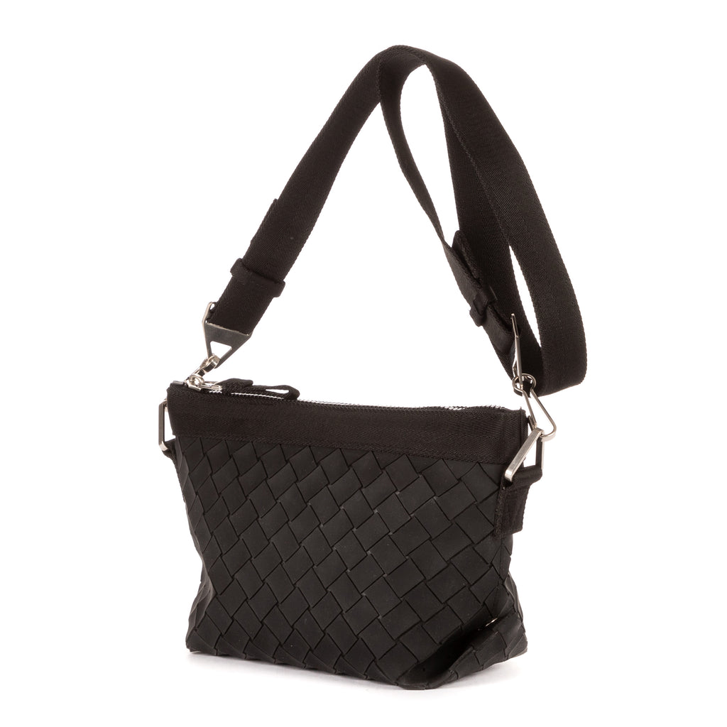 Shoulder Bag Blaster Black Intreccio Rubber