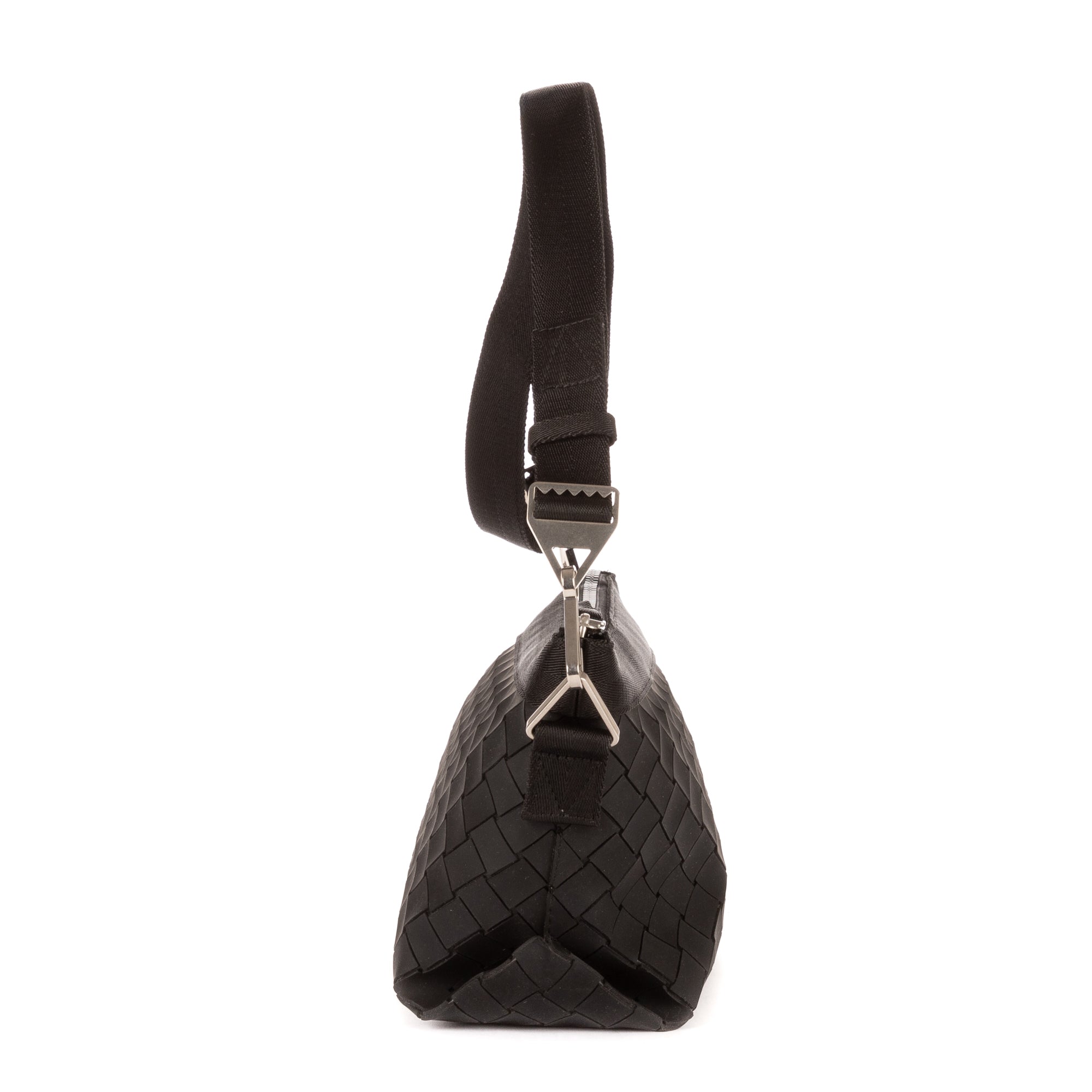Shoulder Bag Blaster Black Intreccio Rubber