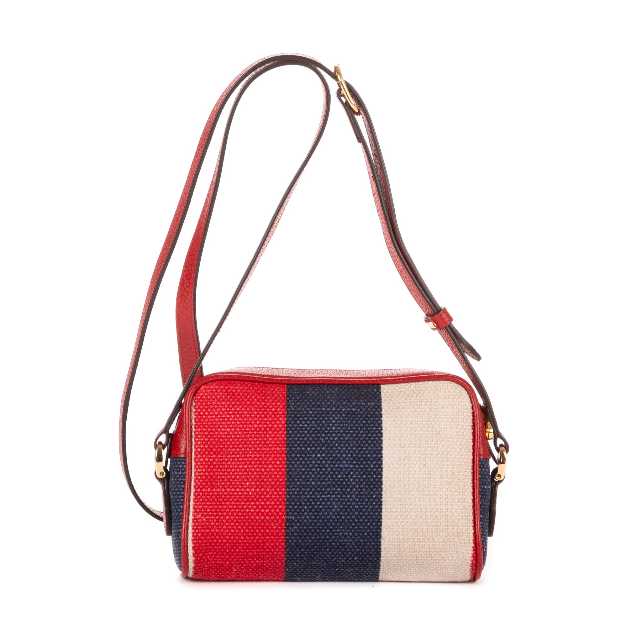 Shoulder Bag Ophidia Stripes Red Red/Blue/Beige canvas