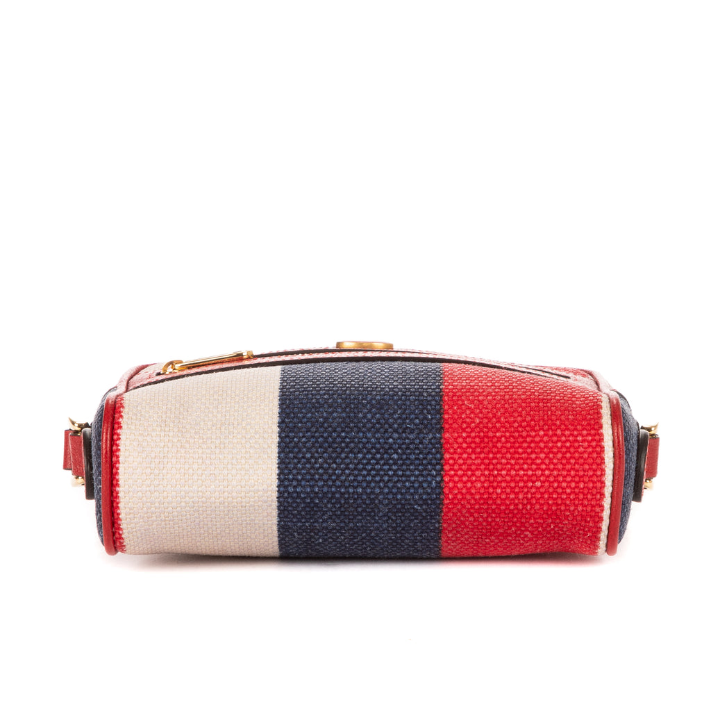 Shoulder Bag Ophidia Stripes Red Red/Blue/Beige canvas