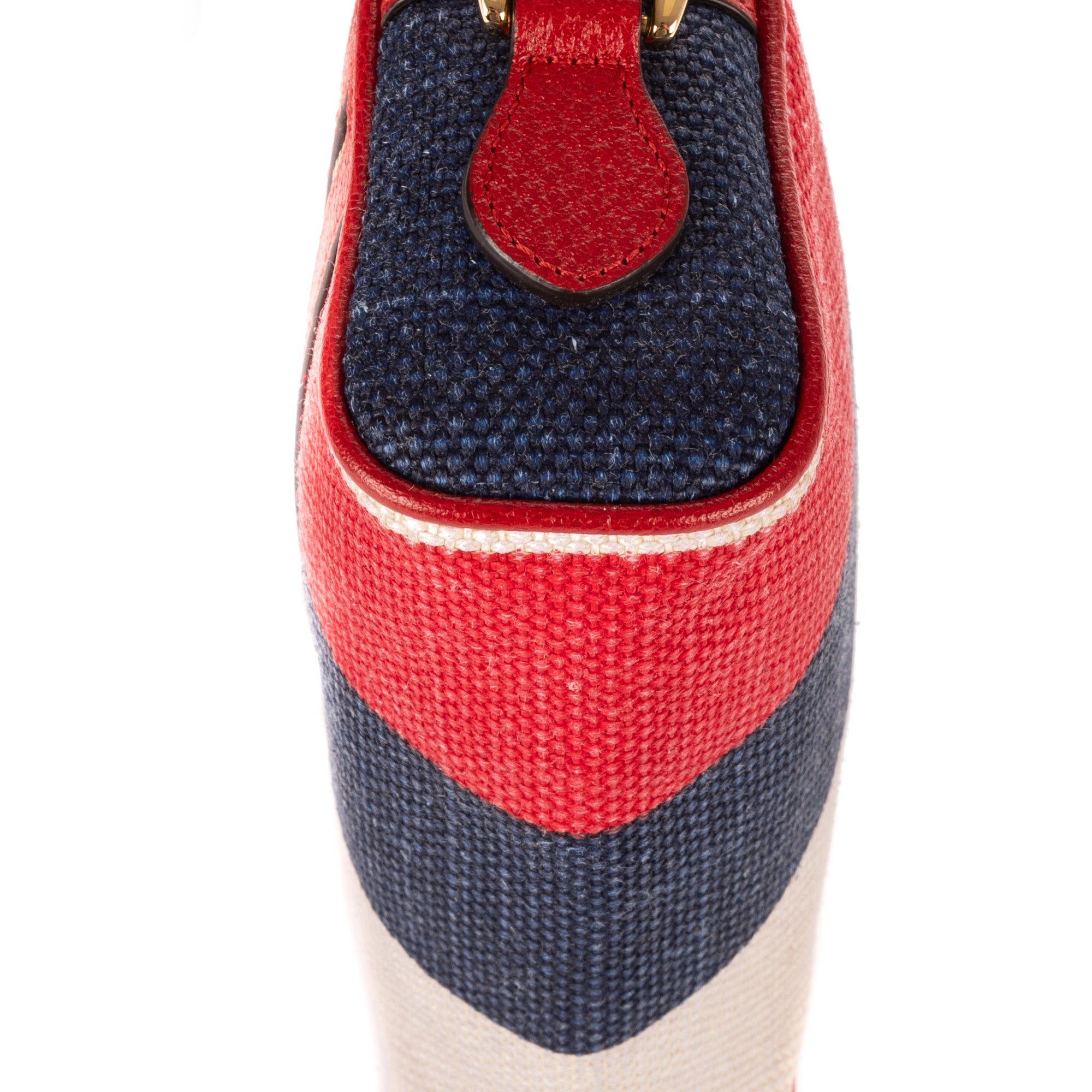 Shoulder Bag Ophidia Stripes Red Red/Blue/Beige canvas