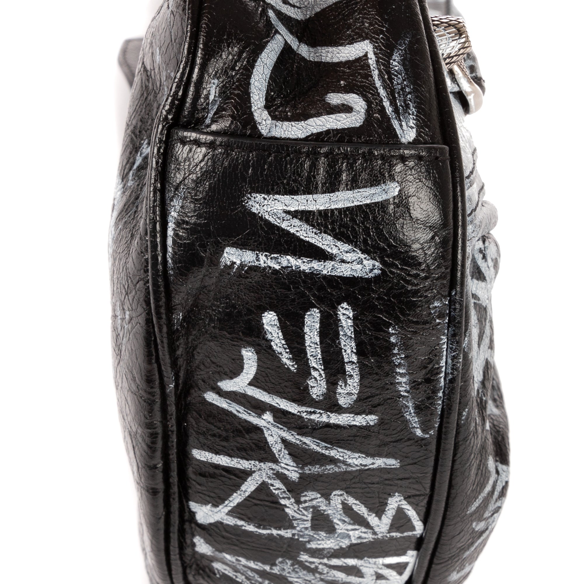 Shoulder Bag XS Le Cagole Black Graffiti Calfskin leather