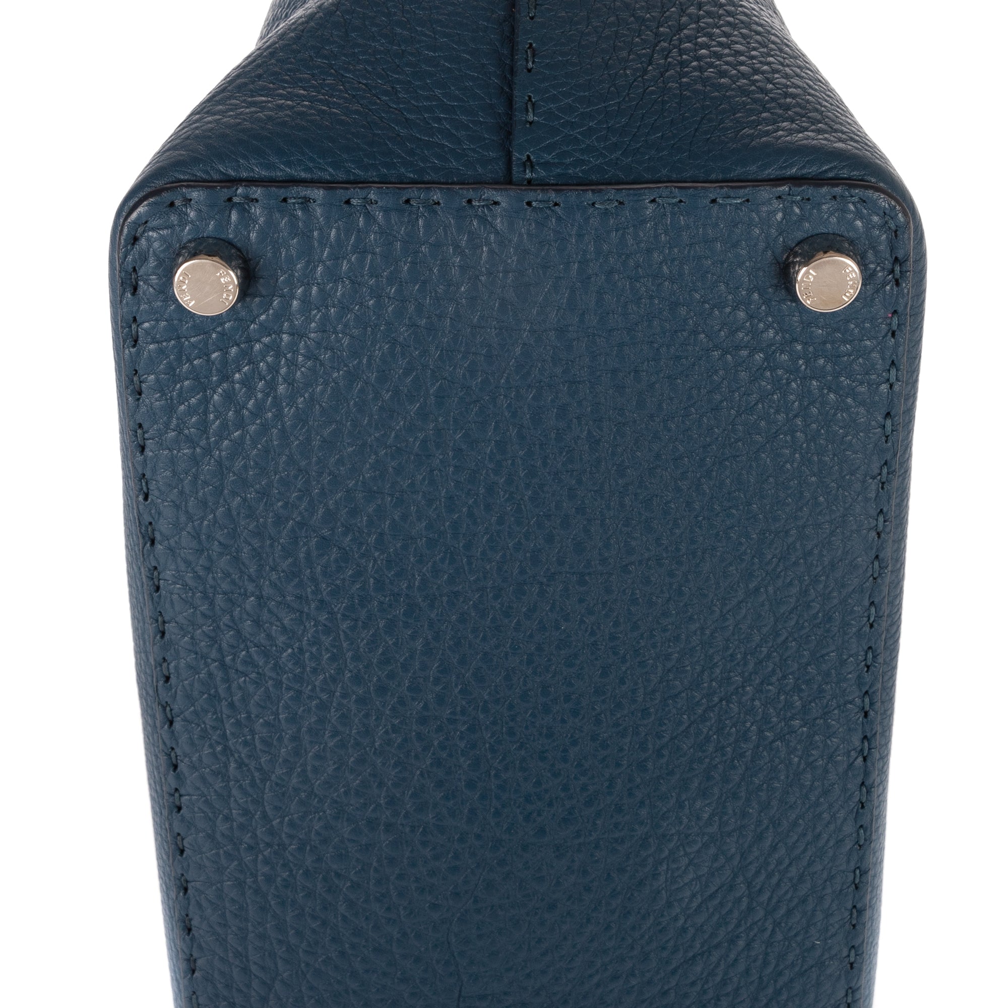 Bolso de mano Adele de piel de becerro granulada color azul marino