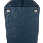 Bolso de mano Adele de piel de becerro granulada color azul marino