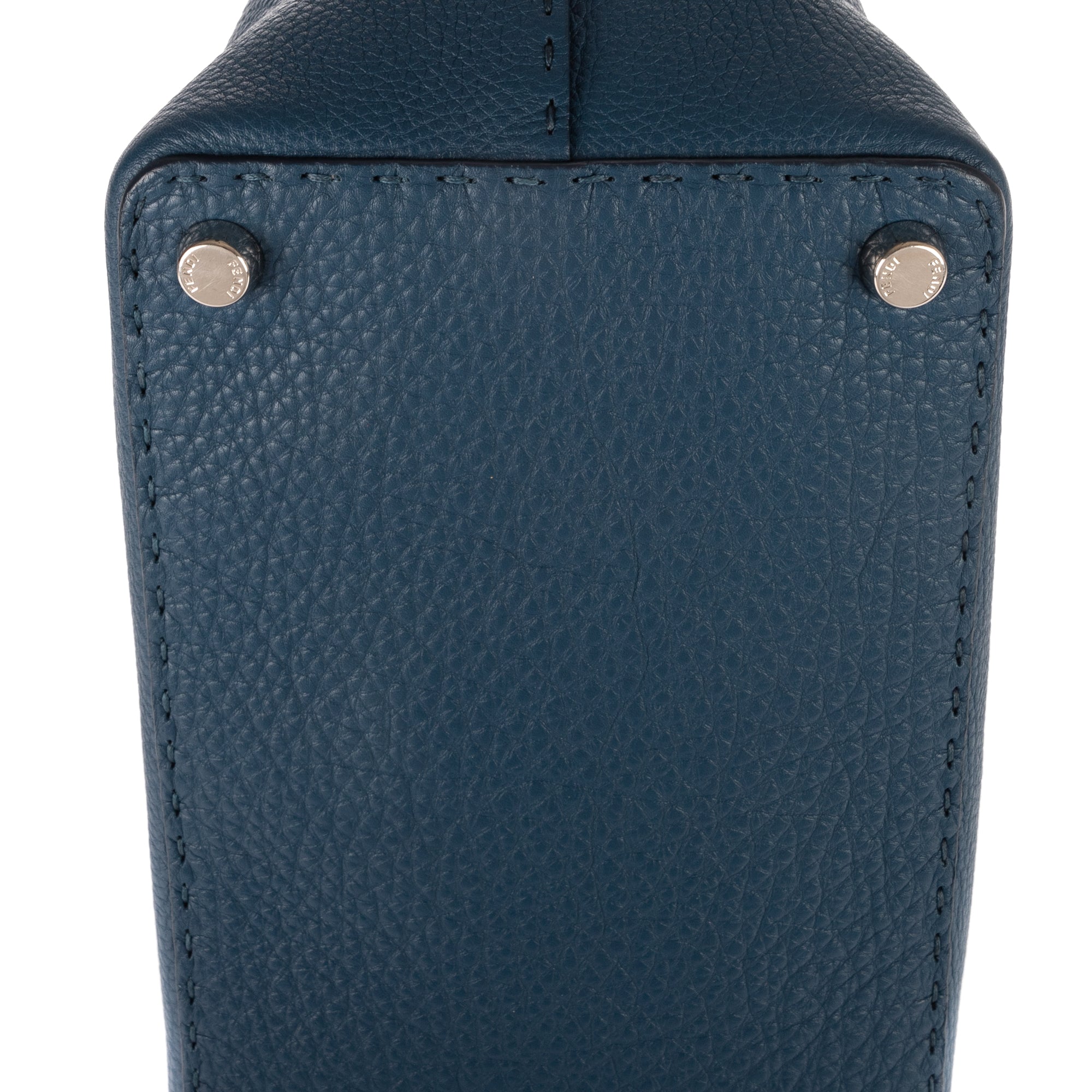 Bolso de mano Adele de piel de becerro granulada color azul marino