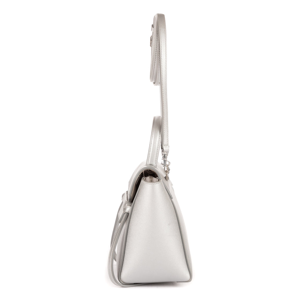 Handbag Nano Belt Silver Metalic Calfskin leather