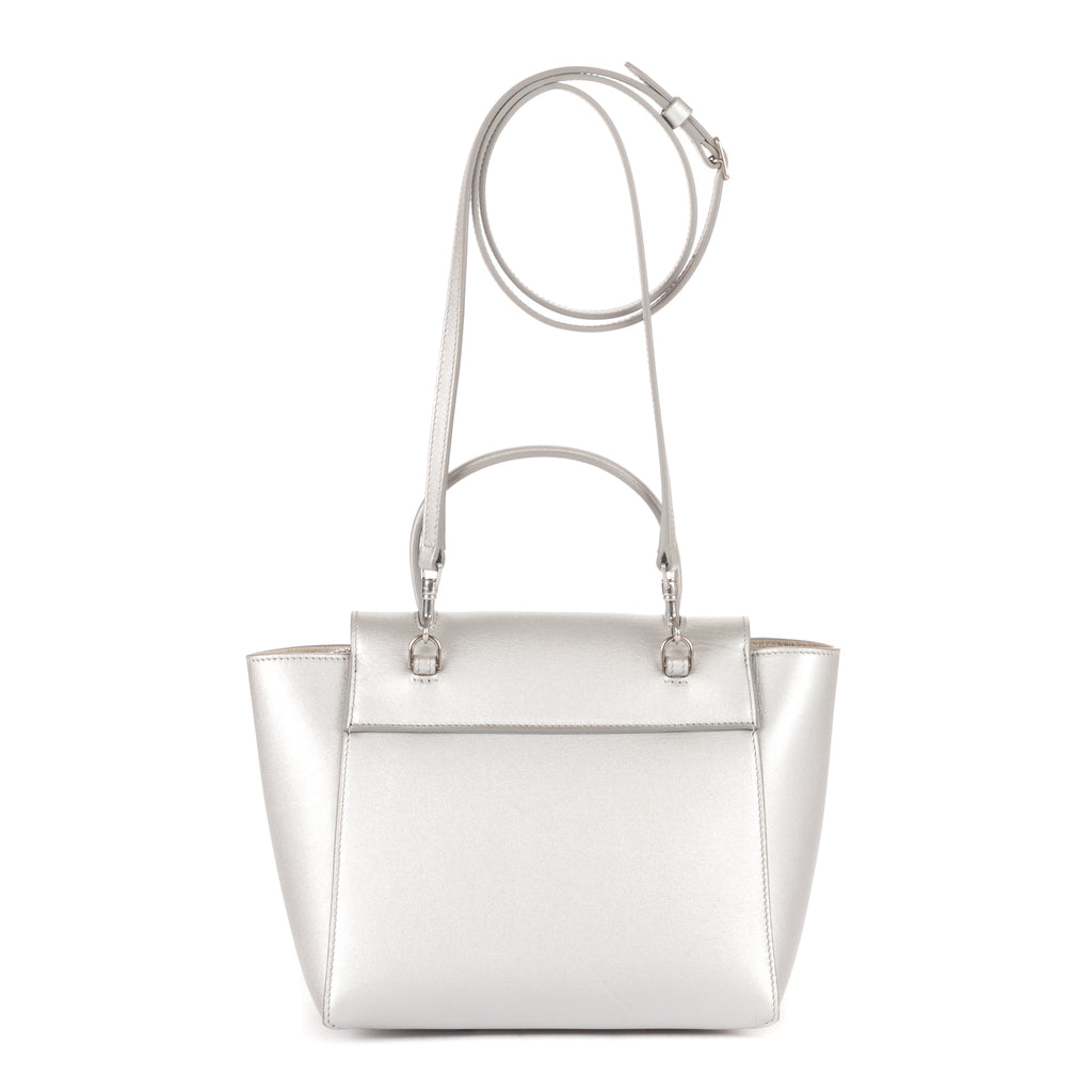 Handbag Nano Belt Silver Metalic Calfskin leather