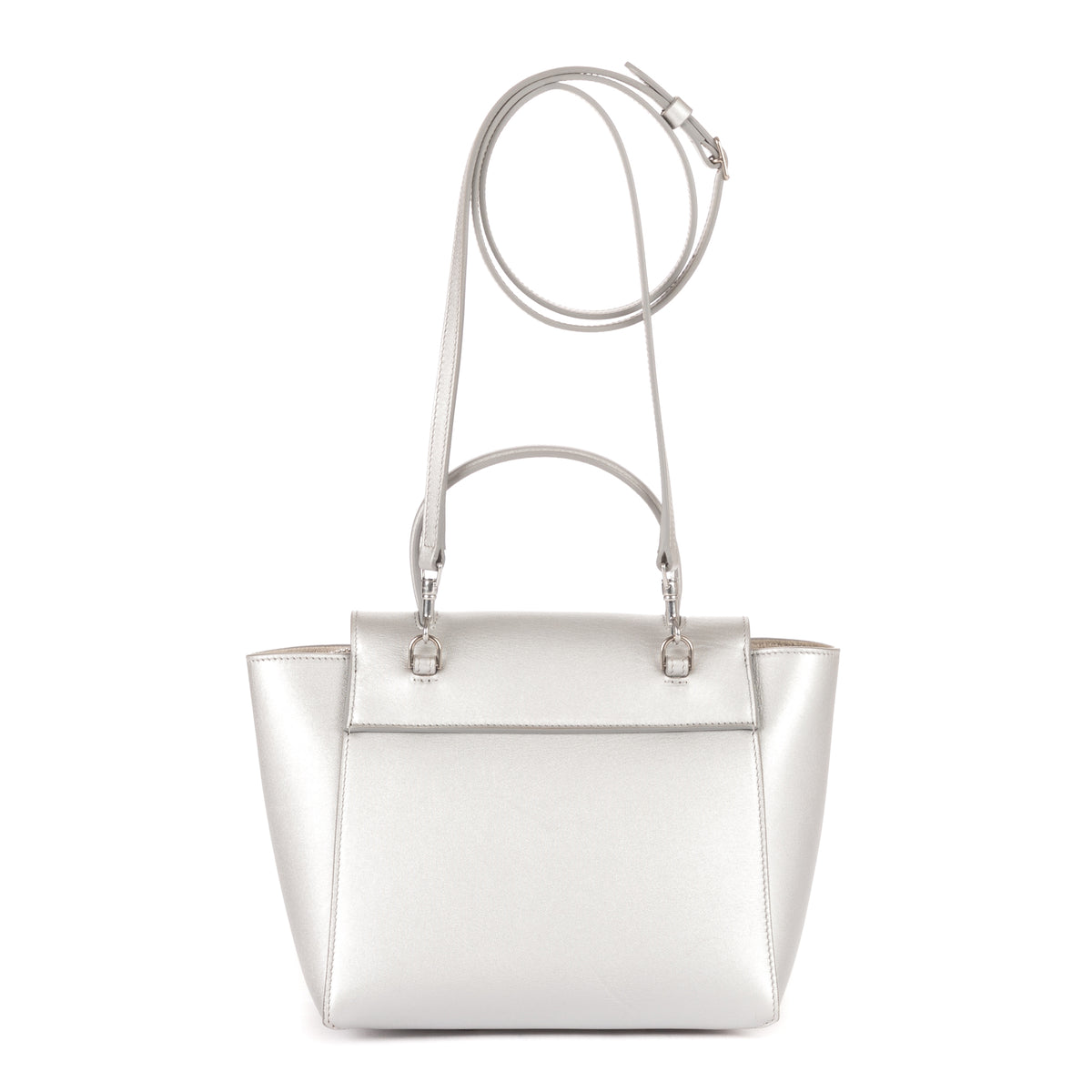 Handbag Nano Belt Silver Metalic Calfskin leather