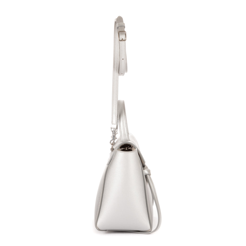 Handbag Nano Belt Silver Metalic Calfskin leather