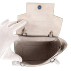 Handbag Nano Belt Silver Metalic Calfskin leather