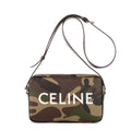 Shoulder Bag Zip Messenger Camouflage Celine Khaki Camouflage Canvas