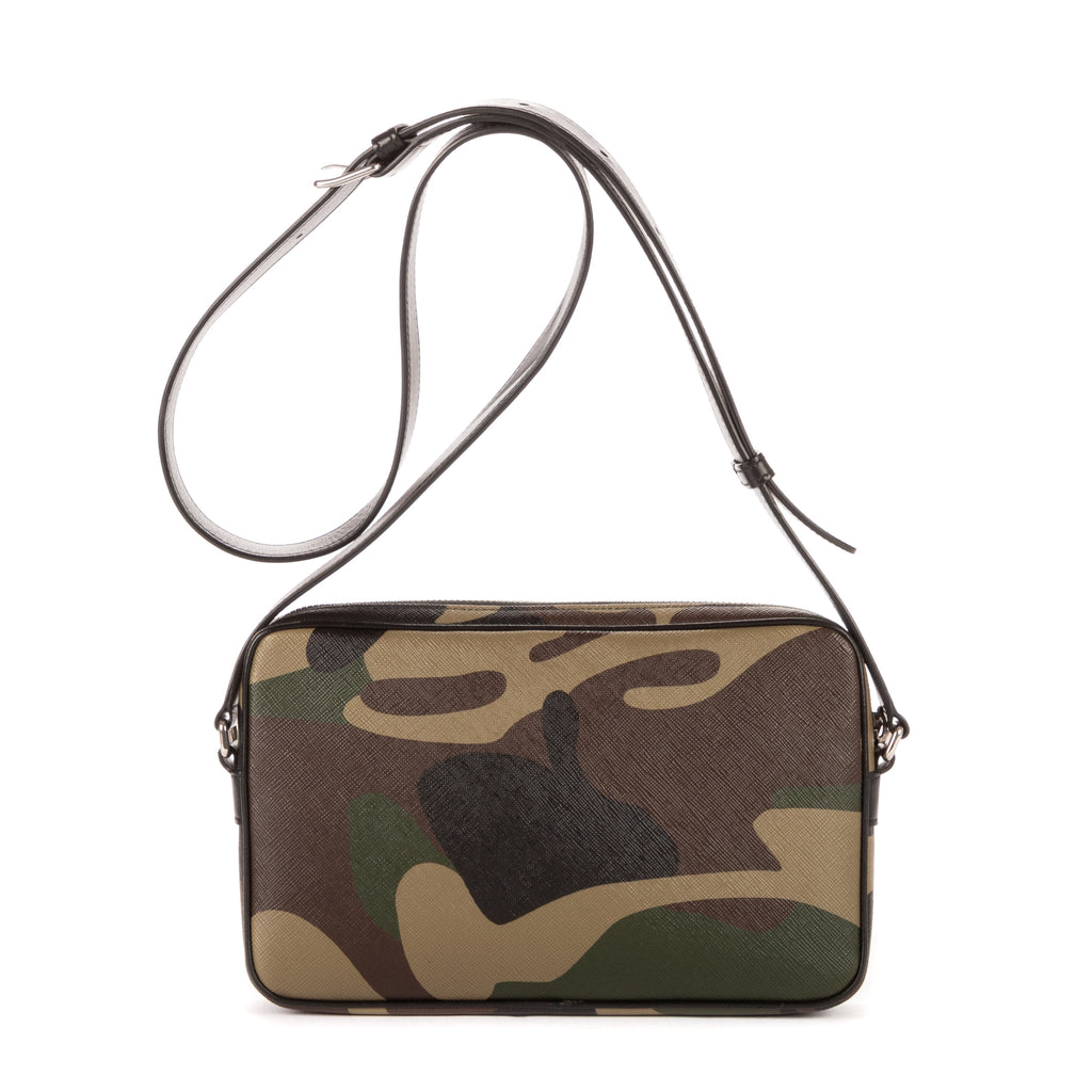 Shoulder Bag Zip Messenger Camouflage Celine Khaki Camouflage Canvas