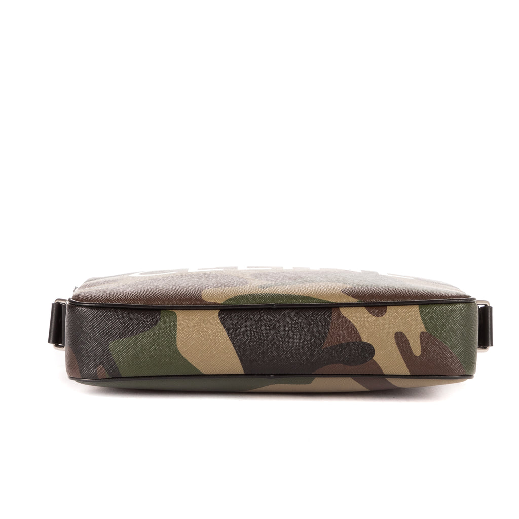 Shoulder Bag Zip Messenger Camouflage Celine Khaki Camouflage Canvas