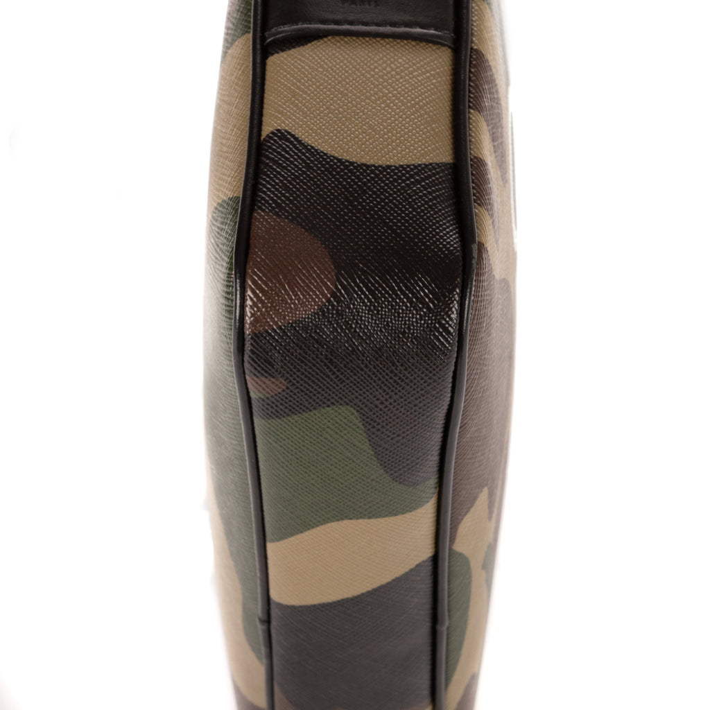 Shoulder Bag Zip Messenger Camouflage Celine Khaki Camouflage Canvas