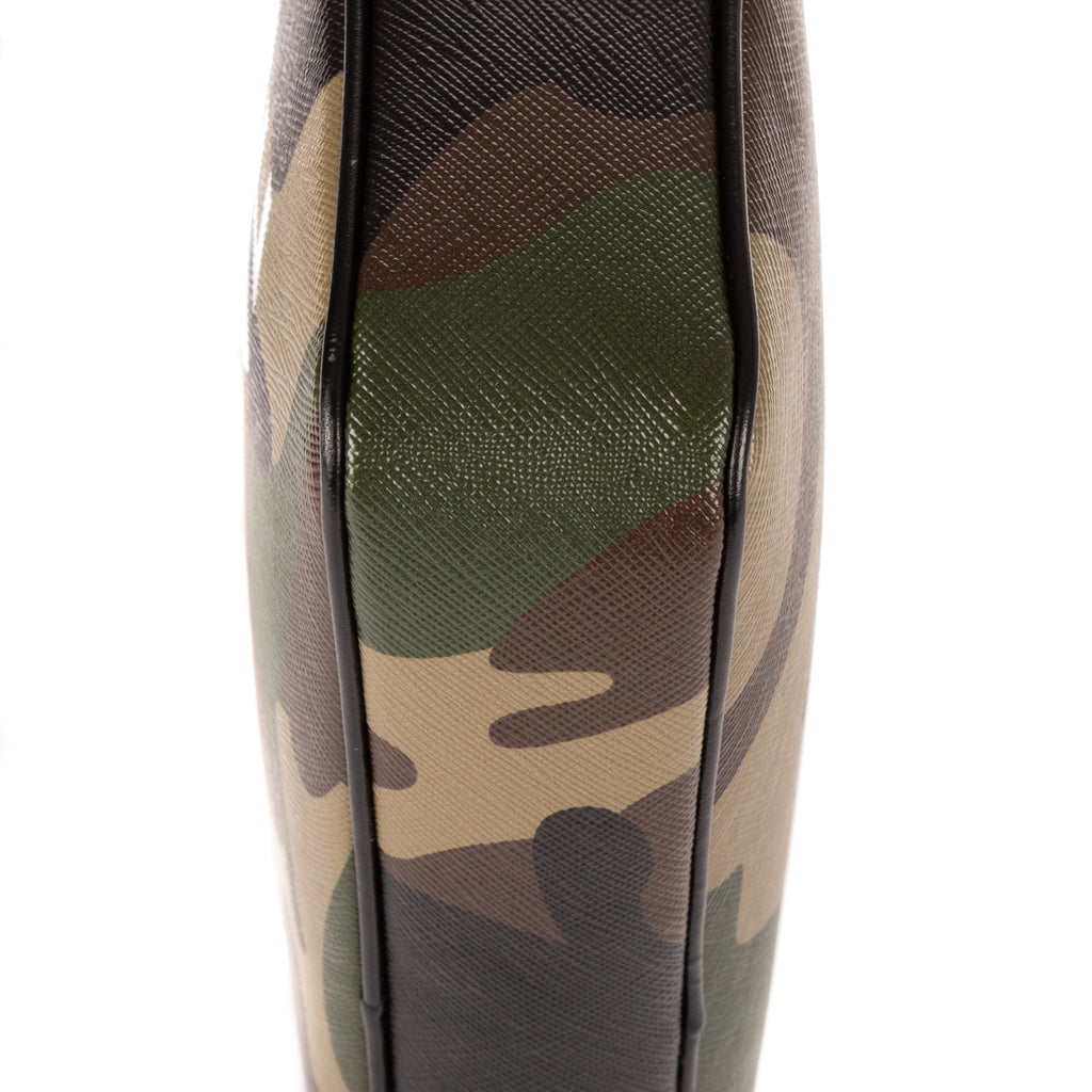 Shoulder Bag Zip Messenger Camouflage Celine Khaki Camouflage Canvas