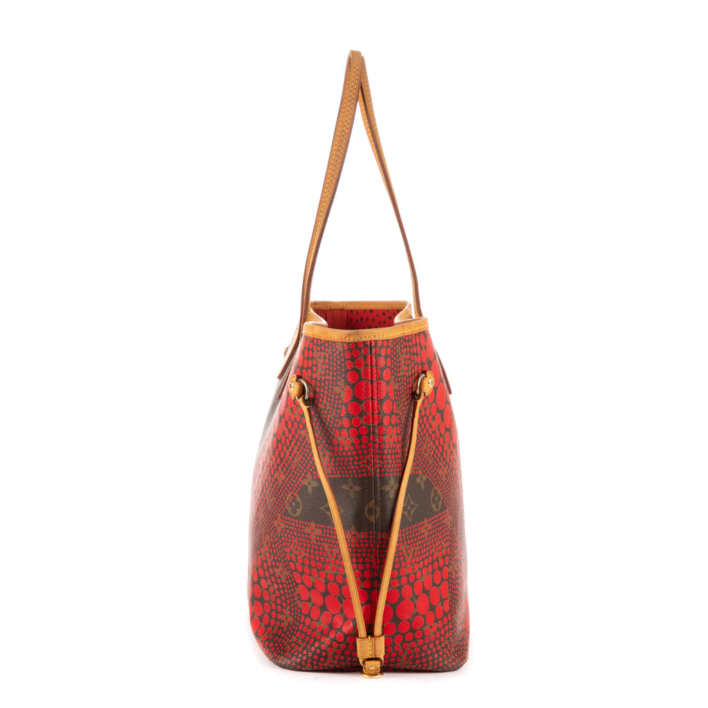 Shoulder Bag Ltd. Ed. Neverfull Kusama Yayoi MM Brown Monogram Infinite Dots