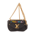 Sac Bandoulière New Wave Cuir de veau noir