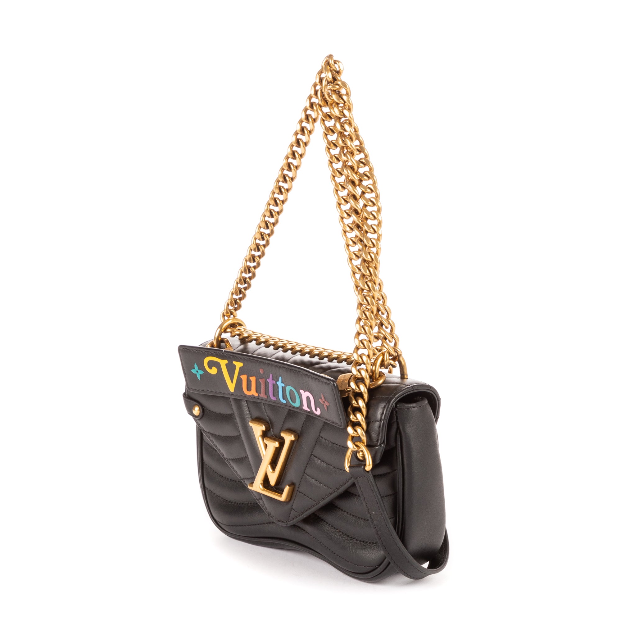 Sac Bandoulière New Wave Cuir de veau noir