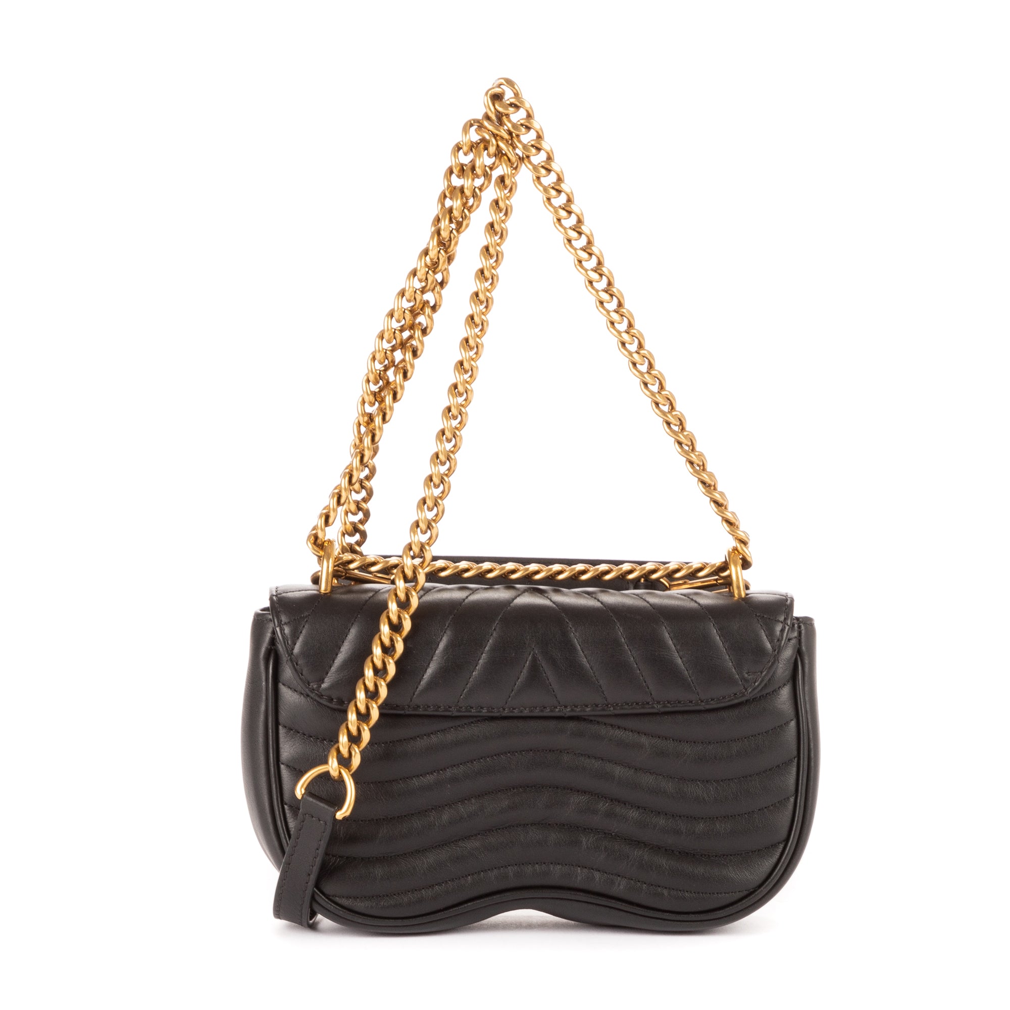 Sac Bandoulière New Wave Cuir de veau noir