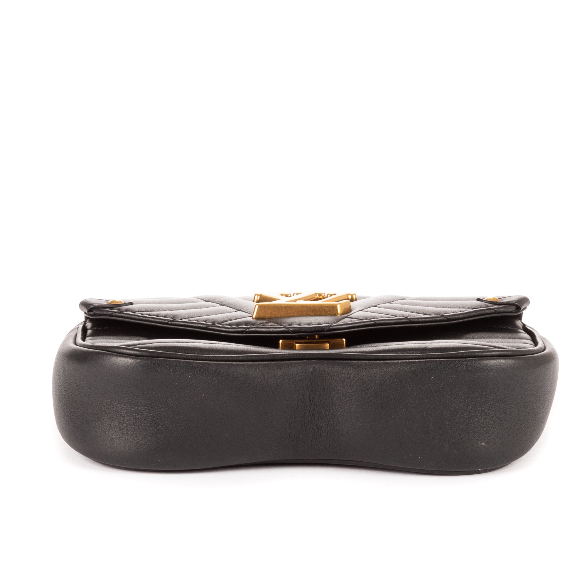 Sac Bandoulière New Wave Cuir de veau noir
