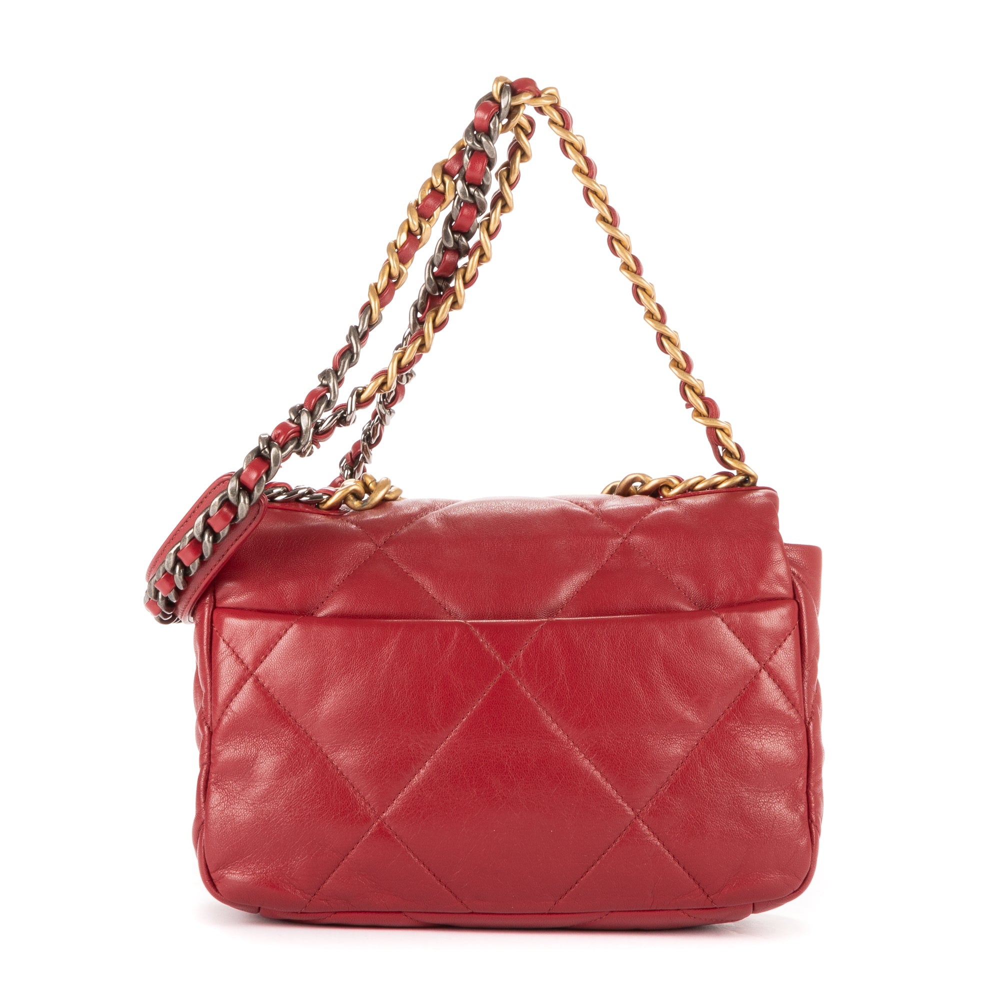Shoulder Bag Classic 19 Flap Small Burgundy Calfskin leather