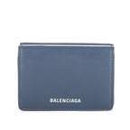 Wallet Cash Mini Wallet Navy Calfskin leather