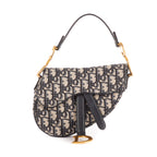 Sac bandoulière Saddle Pochette Toile Oblique Bleu marine