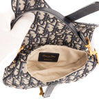 Sac bandoulière Saddle Pochette Toile Oblique Bleu marine