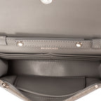 Bolso de hombro Hourglass, cartera con cadena, lentejuelas plateadas