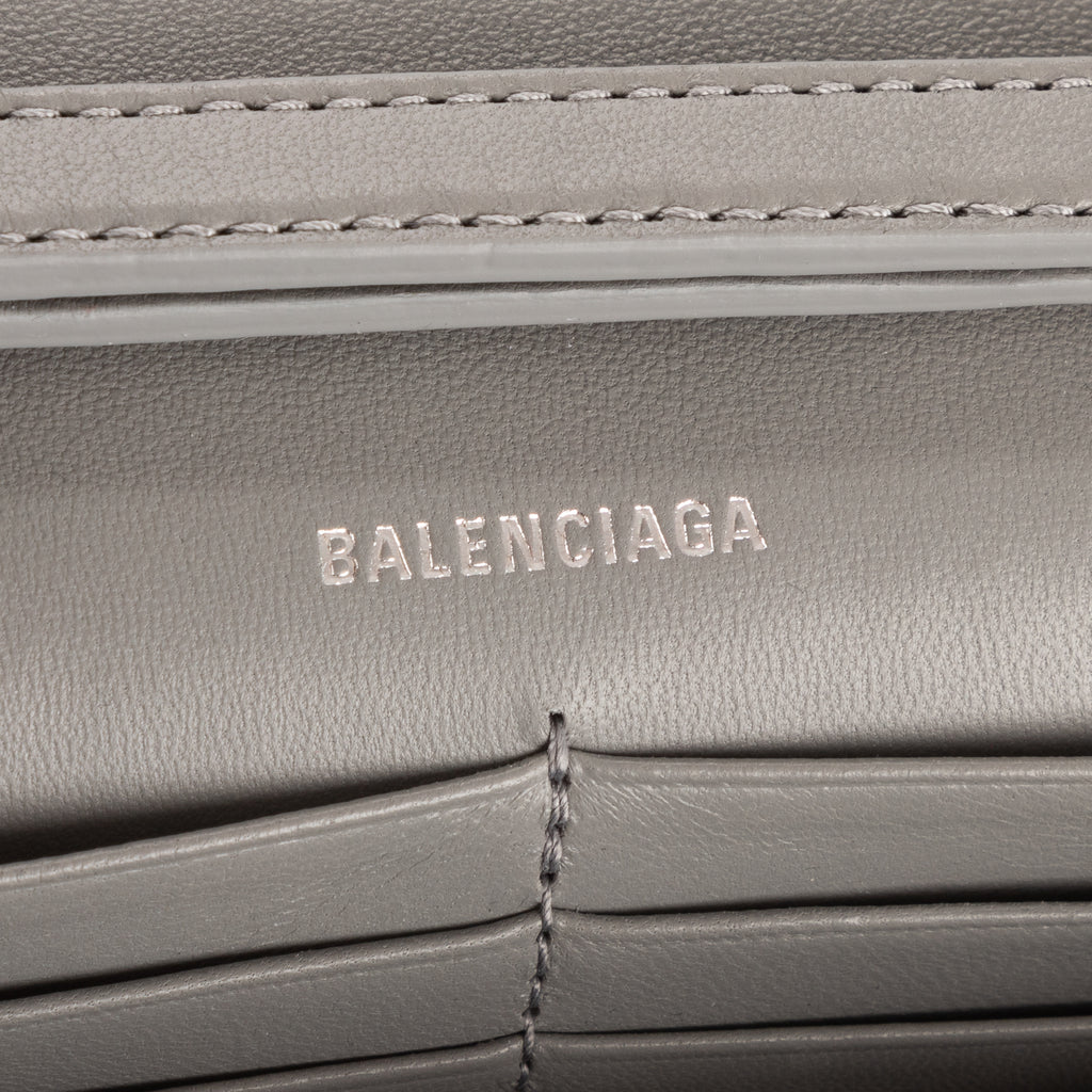 Bolso de hombro Hourglass, cartera con cadena, lentejuelas plateadas