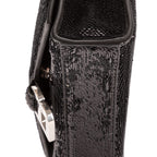 Sac porté épaule Hourglass Wallet on Chain sequins noir