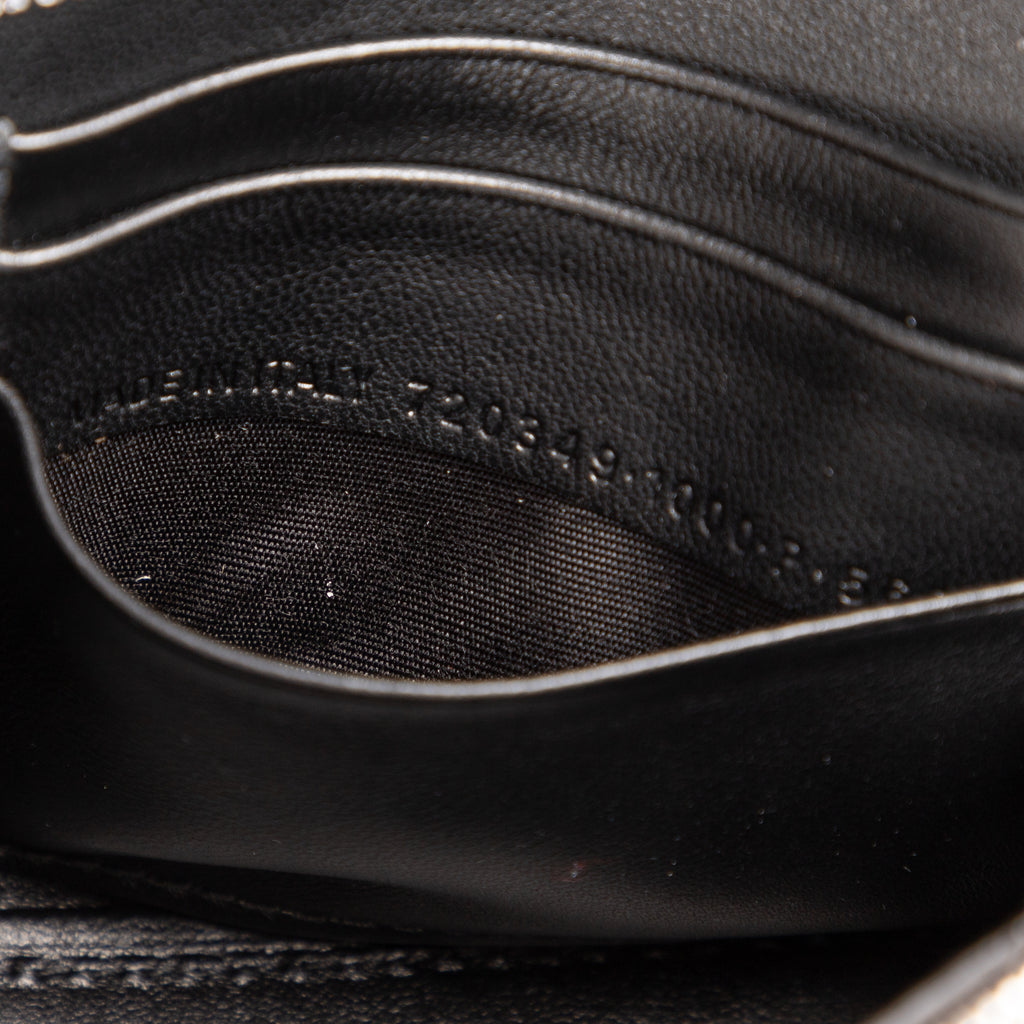 Sac porté épaule Hourglass Wallet on Chain sequins noir