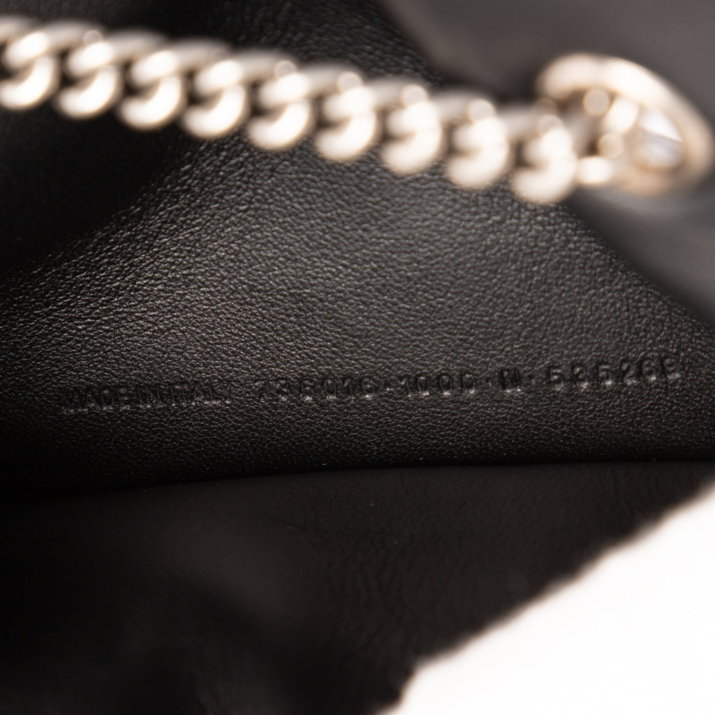 Shoulder Bag XS Crush Black Smooth Leather with Crystals
