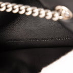 Shoulder Bag XS Crush Black Smooth Leather with Crystals