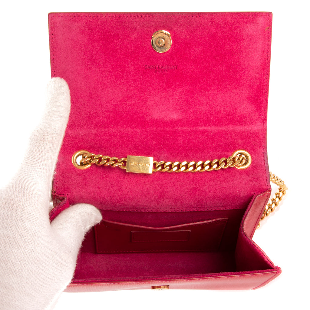 Shoulder Bag Kate Pink Grain de Poudre