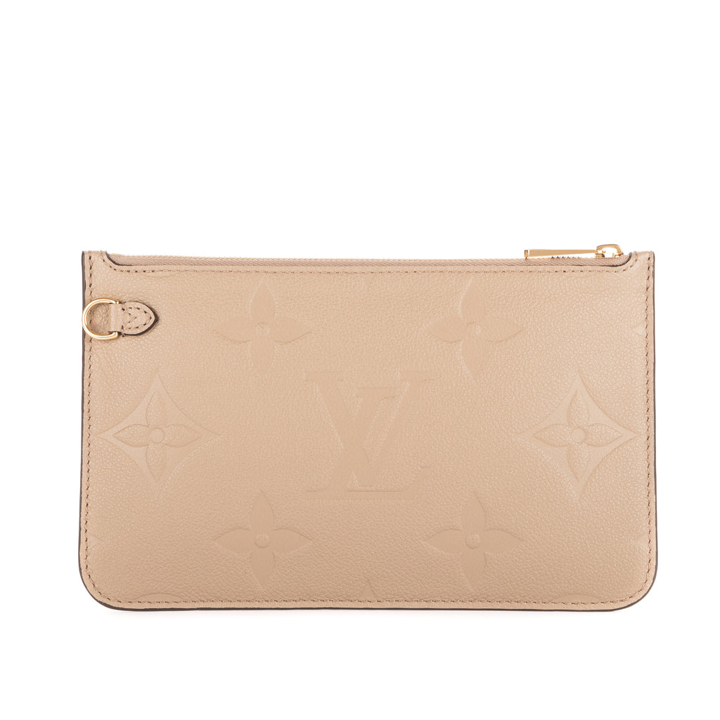 Pouch Neverfull Pochette Beige Monogram Empreinte