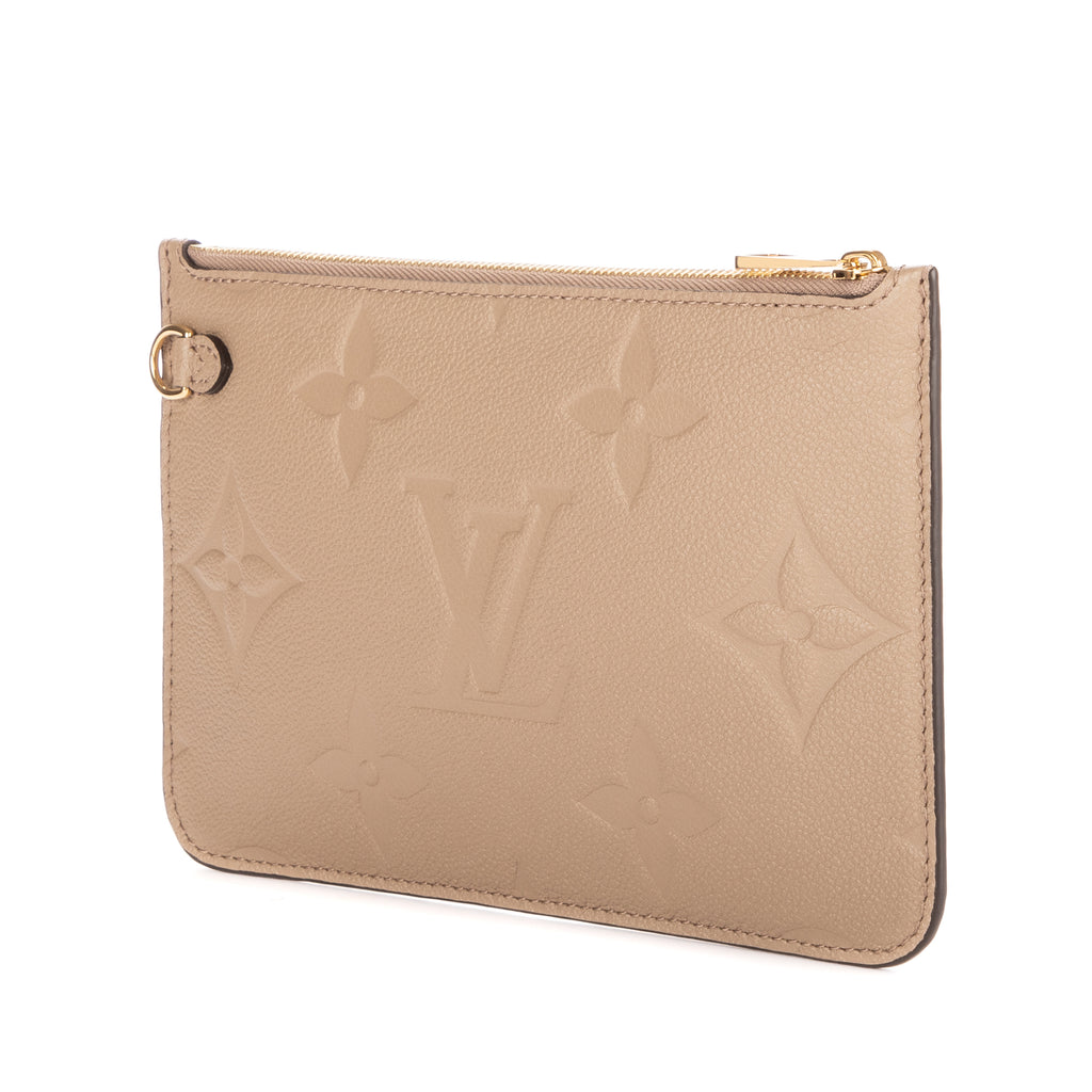 Pouch Neverfull Pochette Beige Monogram Empreinte