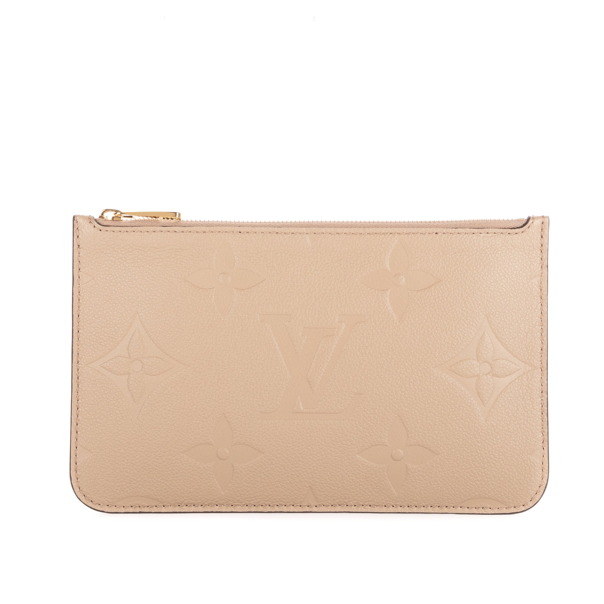 Pouch Neverfull Pochette Beige Monogram Empreinte